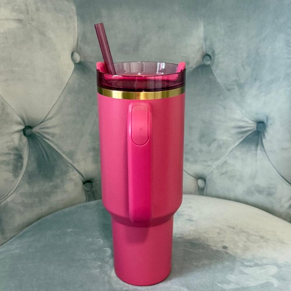 Stanley + Starbucks Pink Quencher Vacuum Cold-To-Go Cup, 40 Fl NWT - Picture 3 of 6
